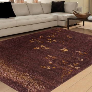 Rugsville Opera Silk & Wool Brown Carpet 10086