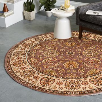 Rugsville Agra Traditional Brown Wool Carpet 6' x 6'