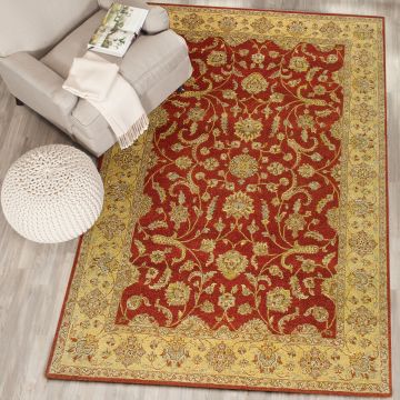 Rugsville Ziegler Rust Beige Wool Carpet -6' x 9'