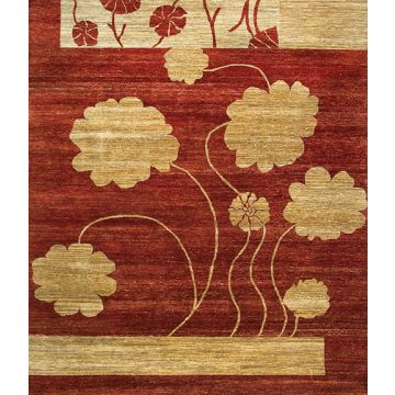 Rugsville Opera Transitional Rust Wool Carpet 10079