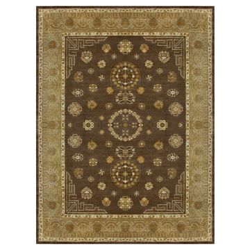 Rugsville Opera Dark Camel Wool & Silk 10134