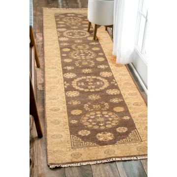 Rugsville Opera Brown Wool Carpet 10135