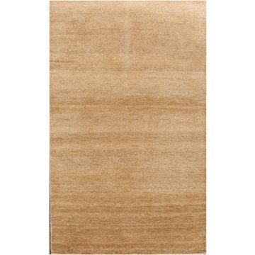 Blash Modern Solid Hand Knotted Beige Wool Area Carpet 3' X 5'