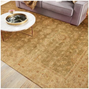 Rugsville Ziegler Traditional Floral Beige Wool Carpet 8' x 10'