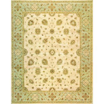 Rugsville Ziegler Persian Floral Beige Silver Wool Carpet 2'6"x14' Runner