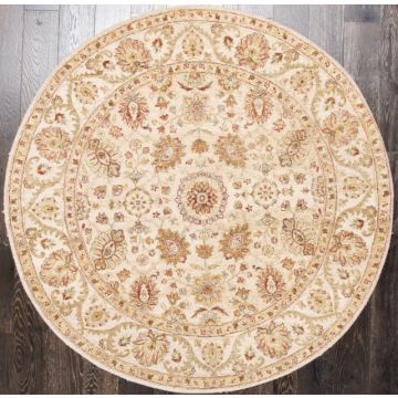 Rugsville Ziegler Beige Wool 10378 8x8 Rug