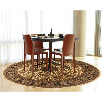 Rugsville Agra Old Styles Beige Black Wool Carpet 8' x 8'