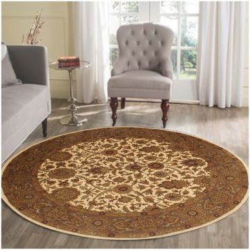 Rugsville Agra Traditional Beige Wool Carpet 6' x 6'