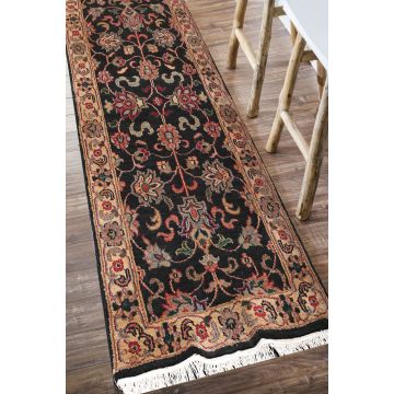 Rugsville Mashad Black Gold Wool Carpet 10807
