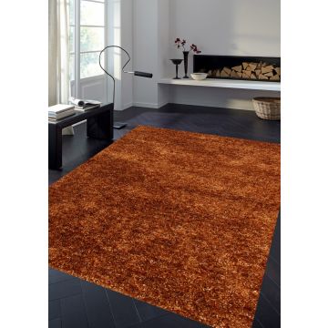 Rugsville Designer Shaggy Handmade Gold Carpet 10902