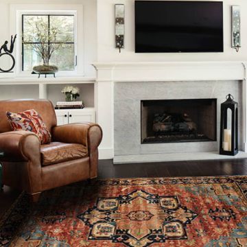 Rosso Persian Carpet Hand Knotted - Red