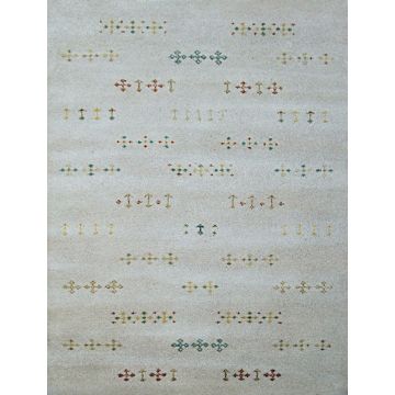 Rugsville Gabbeh Tribal Ivory Wool Carpet 3' x 12'