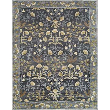 Rugsville Adeline Handmade Floral Blue Wool Carpet