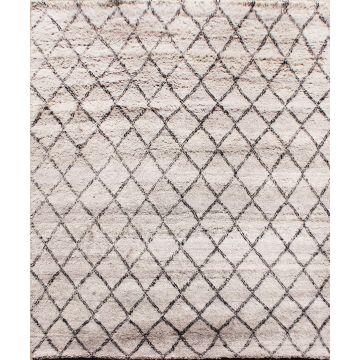 Rugsville Moroccan Beni Ourain Safi Gray Brown Carpet 8' x 10'