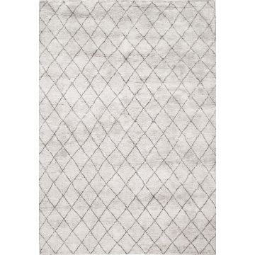 Rugsville Moroccan Beni Ourain Zag Gray Charcoal Rug 13787 6x9