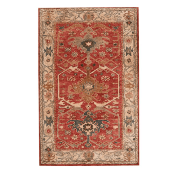 Rugsville Channing Persian Style Floral Red HandmadeWool Carpet 17403-2