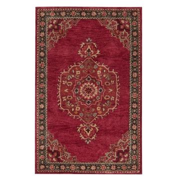Amir Persian Burgundy Wool Handmade Carpet 