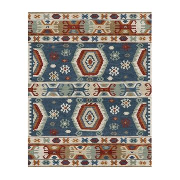 Gianna Recycled Yarn Dhurrie Indoor-Outdoor Carpet - Indigo