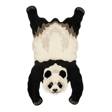 Plumpy Panda Animal Handmade Wool Carpet 3' x 5'