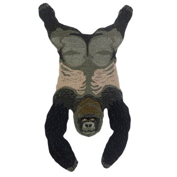 Groovy Gorilla Animal Handmade Wool Carpet 3' x 5'