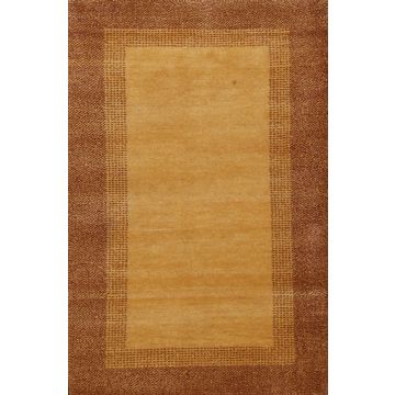 Gora Gabbeh Gold Hand Knotted Wool Carpet 3' X 5'