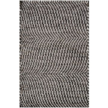 Rugsville Waves Brown Hand Made Wool Dhurrie Rug