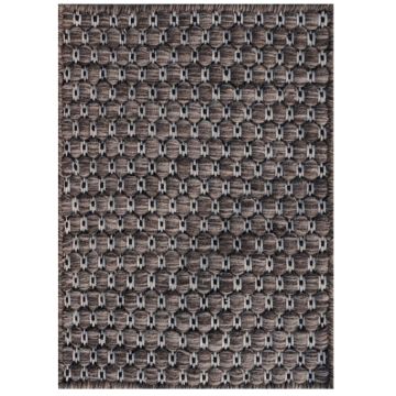 Rugsville Beltan Brown Hand Made Wool Dhurrie Rug