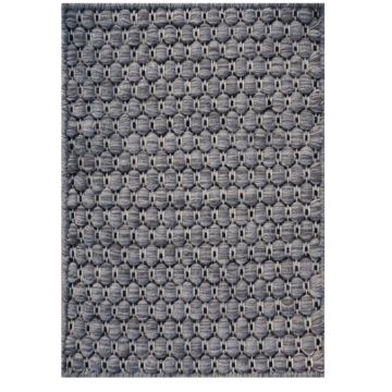 Rugsville Beltan Gray Hand Made Wool Dhurrie Rug
