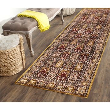 Rugsville Estere Kashmir Silk Hand knotted Red Carpet  2'6" x 8'