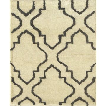 Rugsville fleecy hand knotted ivory wool moroccan Carpet  2' x 3'