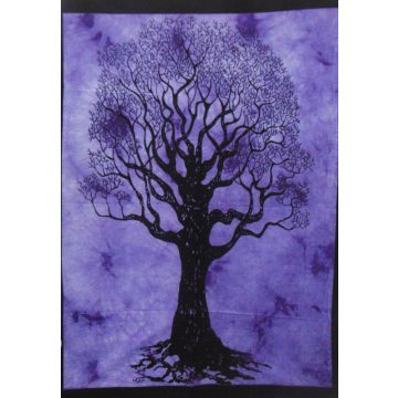 Rugsville Wall Hanging Mandala  Room Decoration Dry Tree Purple Tapestry 84 X 54 Inches