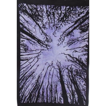 Rugsville Wall Hanging Mandala  Room Decoration Dark Forest Locust Tree Purple Tapestry 84 X 54 Inches