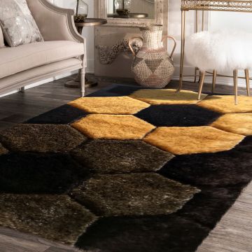 Rugsville Amulya Contemporary Abstract Multi Handmade Shag Carpet  63302