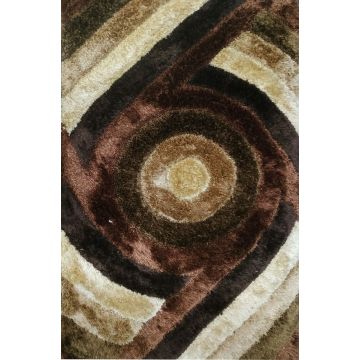 Rugsville Zara Contemporary Abstract Multi Handmade Shag Carpet  63313