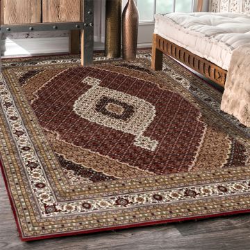 Rugsville Manon Tabriz Oriental Red Hand Knotted Wool Persian Carpet 63323