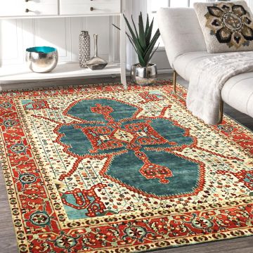 Rugsville Classic Designer Serapi Red Wool Persian Carpet 9' x 12'