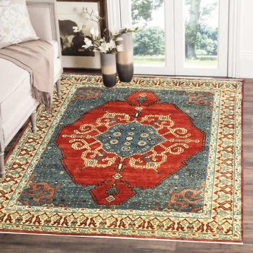 Rugsville Classic Serapi Oriental Red & Rust Wool Persian Carpet 9' x 12'