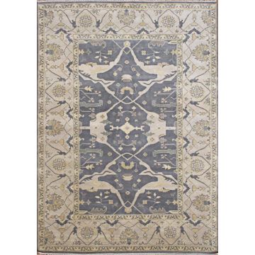 Rugsville Oushaks Traditional Floral Brown Wool Persian Carpet 63403 