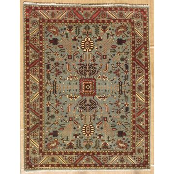Rugsville Traditional Serapi Gray Wool Persian Carpet 63411