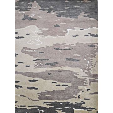 Hazel Modern Graphic Multi Handmade Carpet 4' x 6'