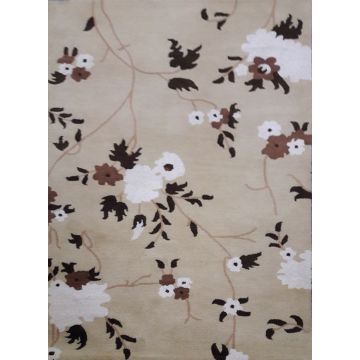 Audrey Floral Ivory Handmade Carpet 4' x 6'