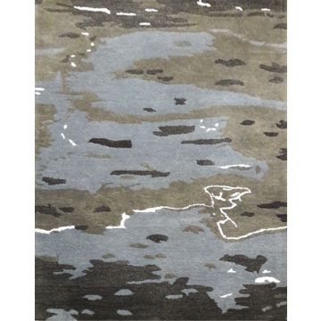 Hunter Modern Graphic Multi Handmade Carpet 4' x 6'