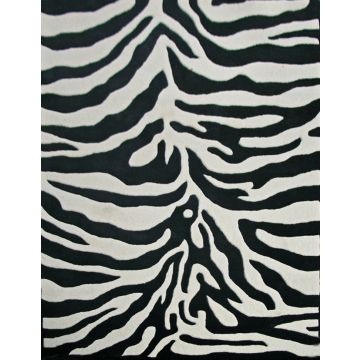 Hailey Modern Graphic Black Handmade Carpet 63520