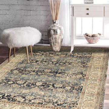 Rugsville Shakirat Gray Floral Persian Carpet 5'3" x 7'5"