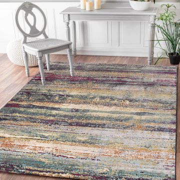 Rugsville Bayar Multi Abstract Modern Carpet 5'3" x 7'6"