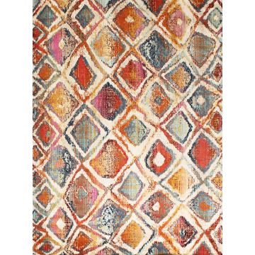 Rugsville Leon Multi Geometric Modern Carpet 5'3" x 7'6"