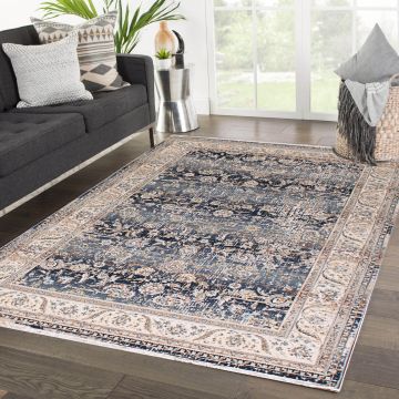 Rugsville Cenk Blue Floral Persian Carpet 5'3" x 7'6"
