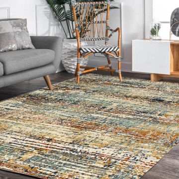 Rugsville Ceyhun Multi Abstract Modern Carpet 5'3" x 7'6"