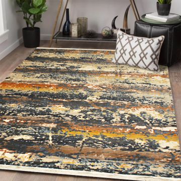 Rugsville Demir Multi Abstract Modern Carpet 5'3" x 7'6"