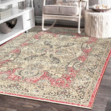 Rugsville Emmad Pink & Purple Floral Persian Carpet 5'3" x 7'6"